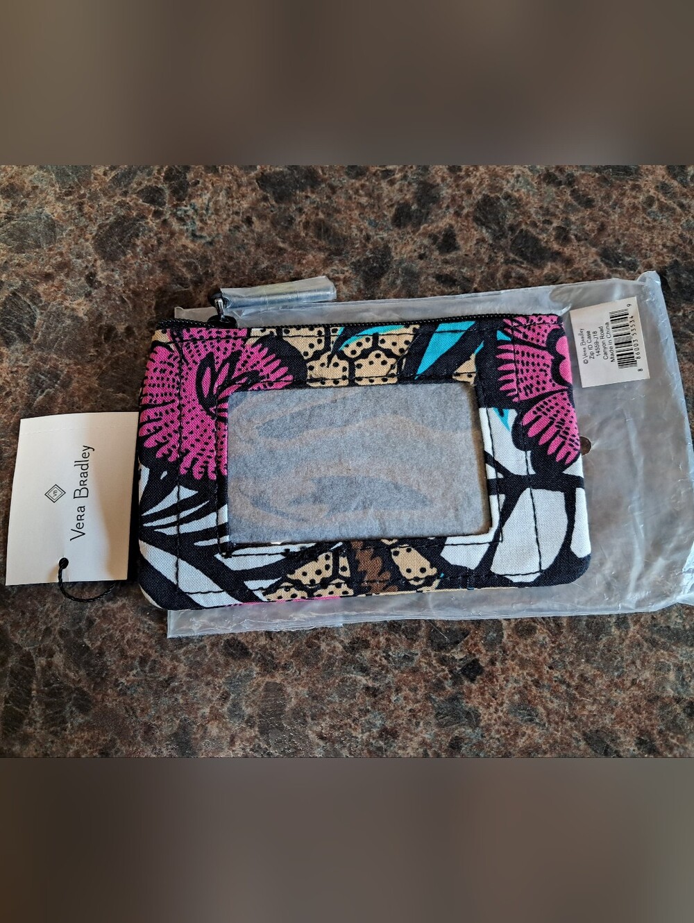 Vera Bradley Zip ID Case Canyon Road BNWT